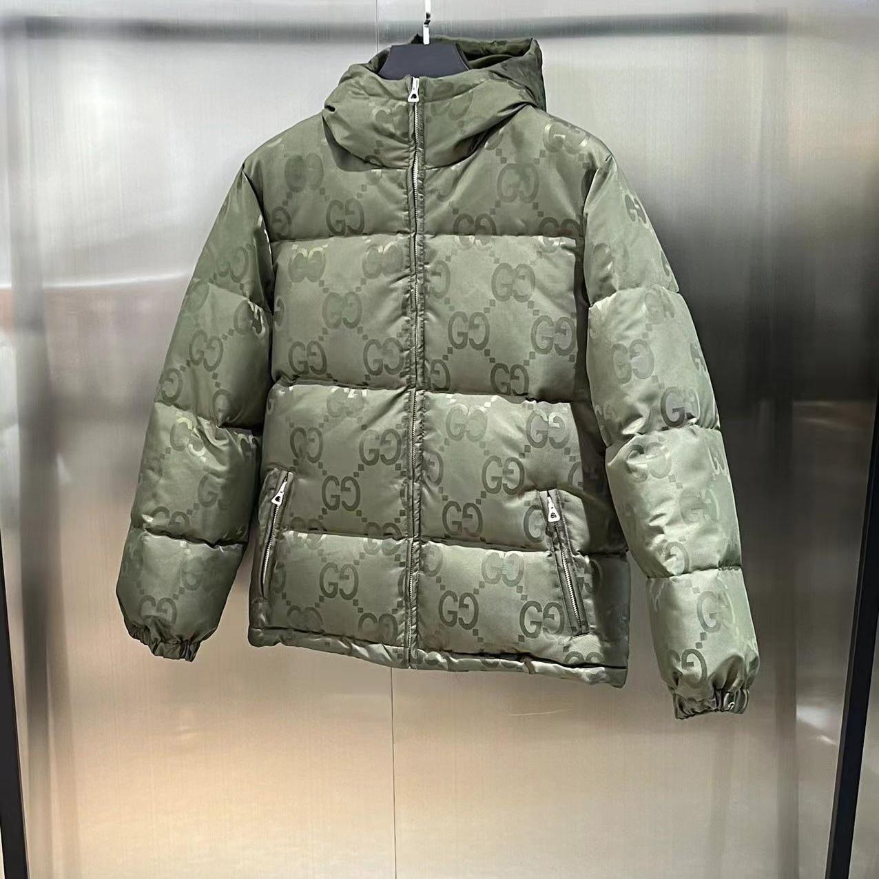 Gucci Jumbo GG Canvas Down Jacket - PerfectKickZ