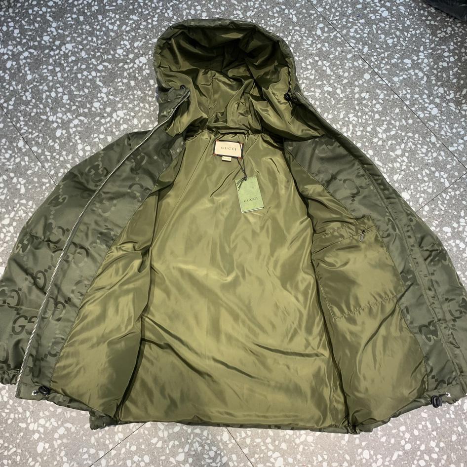 Gucci Jumbo GG Canvas Down Jacket - PerfectKickZ