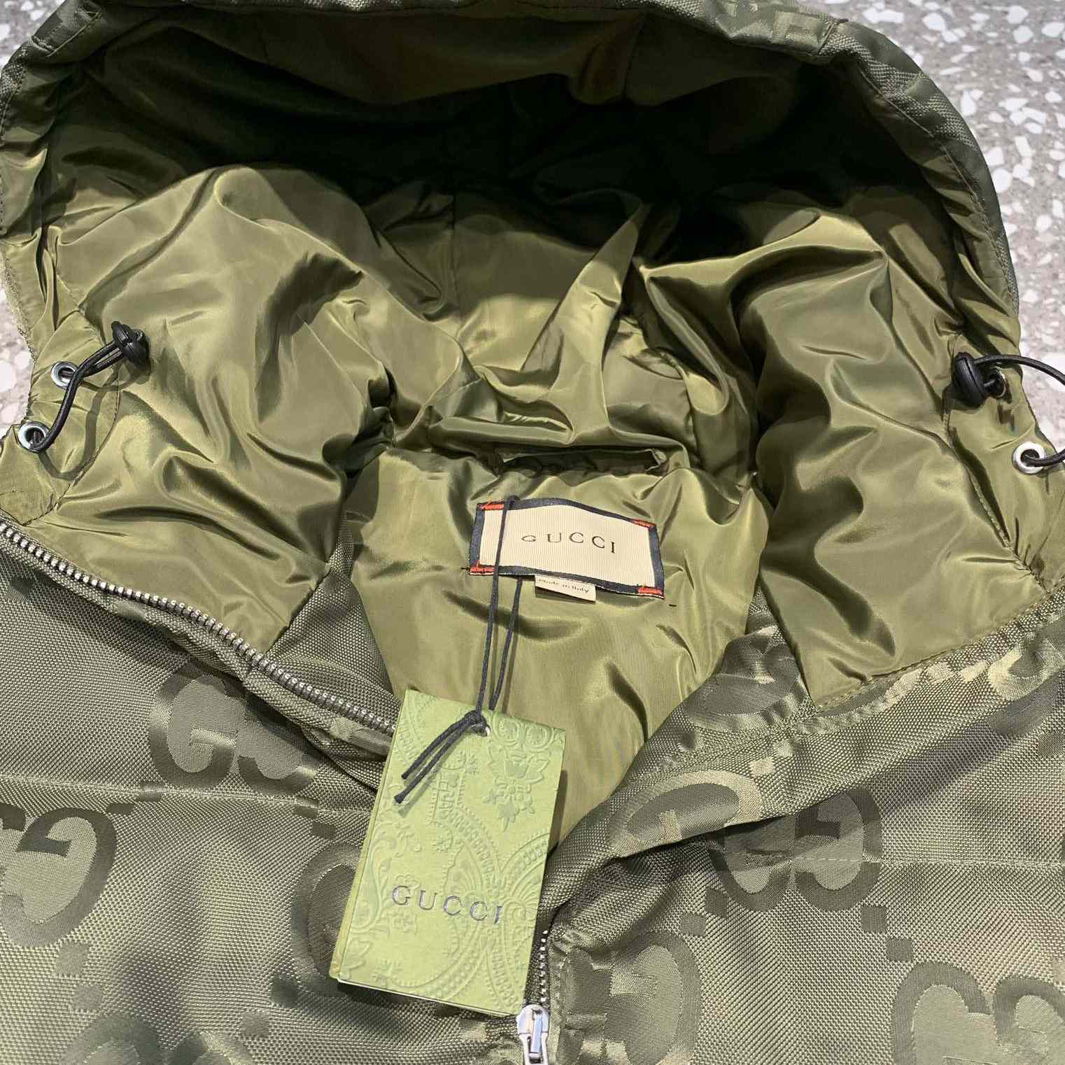 Gucci Jumbo GG Canvas Down Jacket - PerfectKickZ