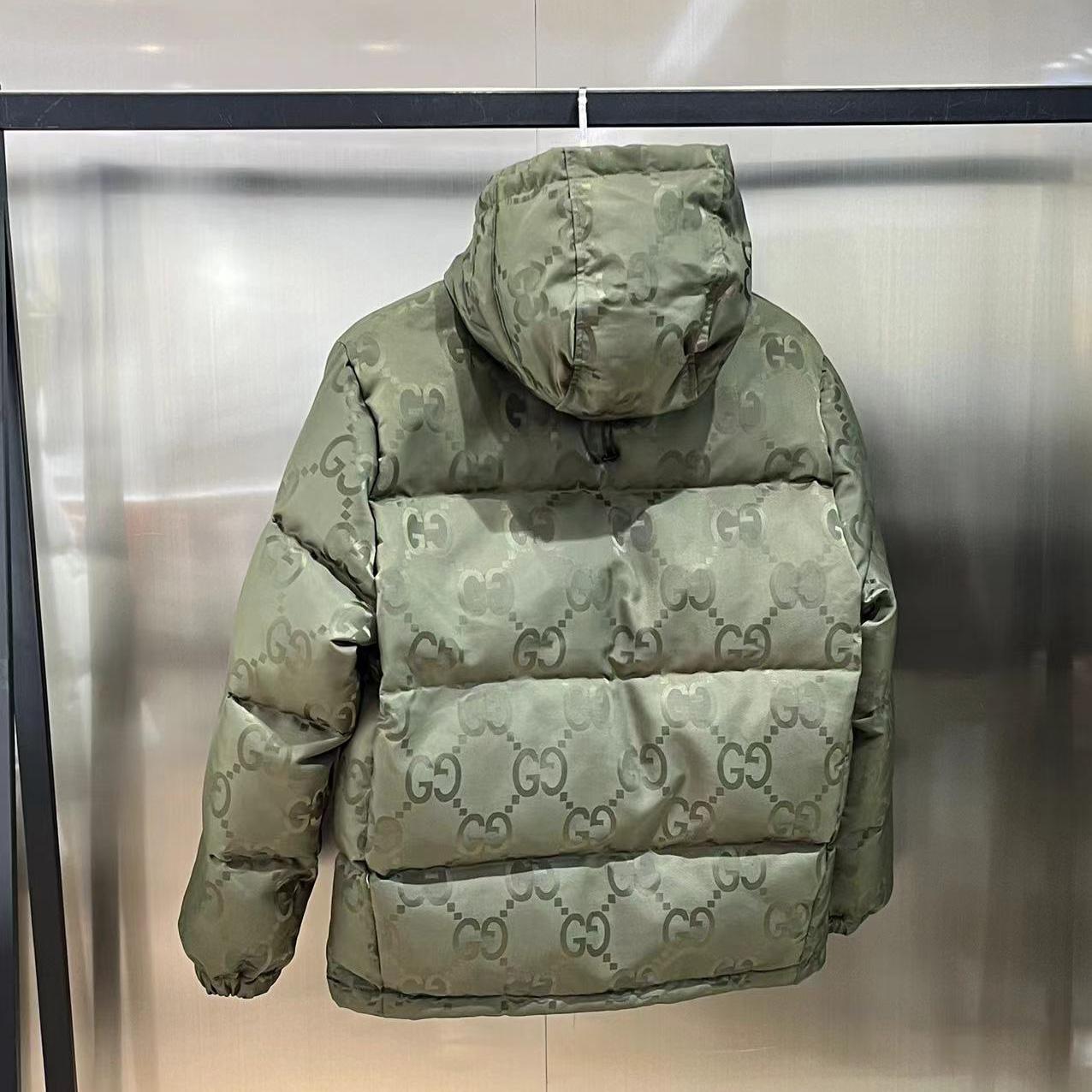 Gucci Jumbo GG Canvas Down Jacket - PerfectKickZ