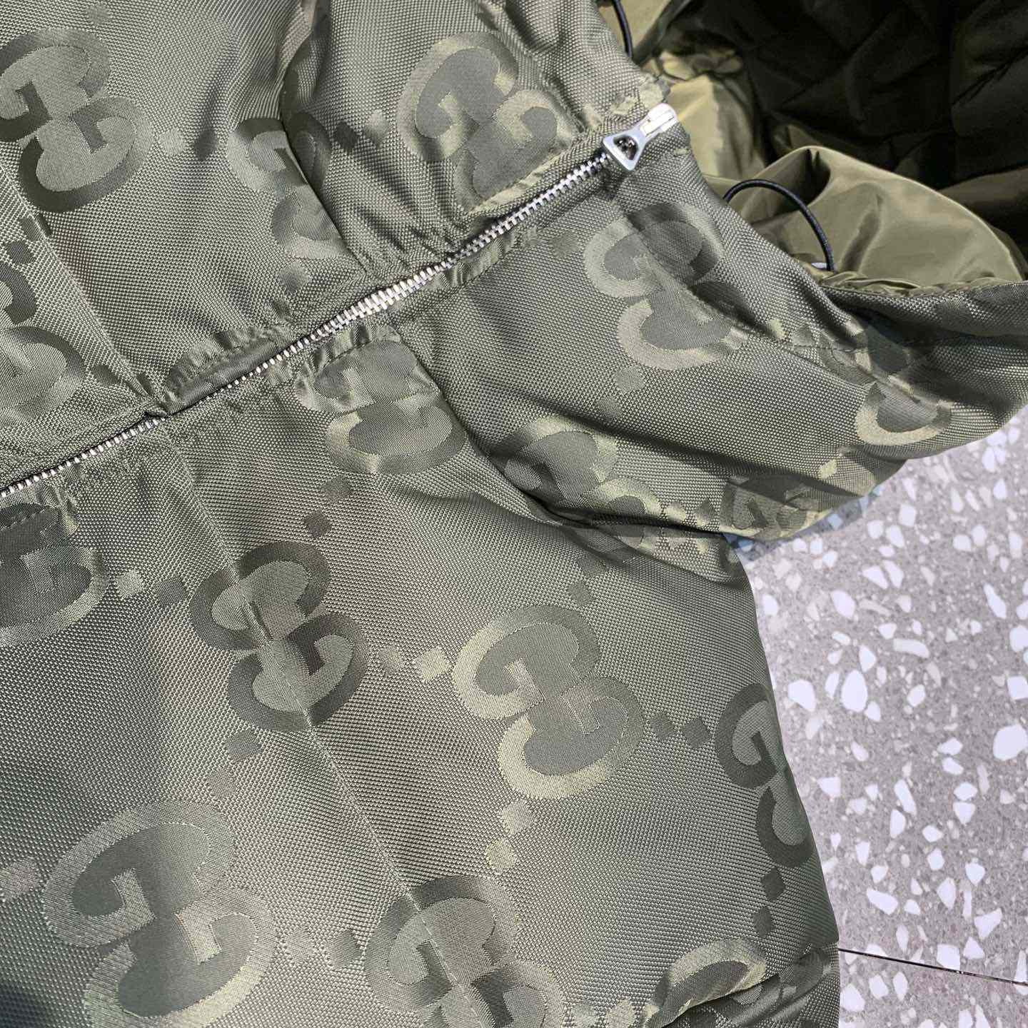 Gucci Jumbo GG Canvas Down Jacket - PerfectKickZ