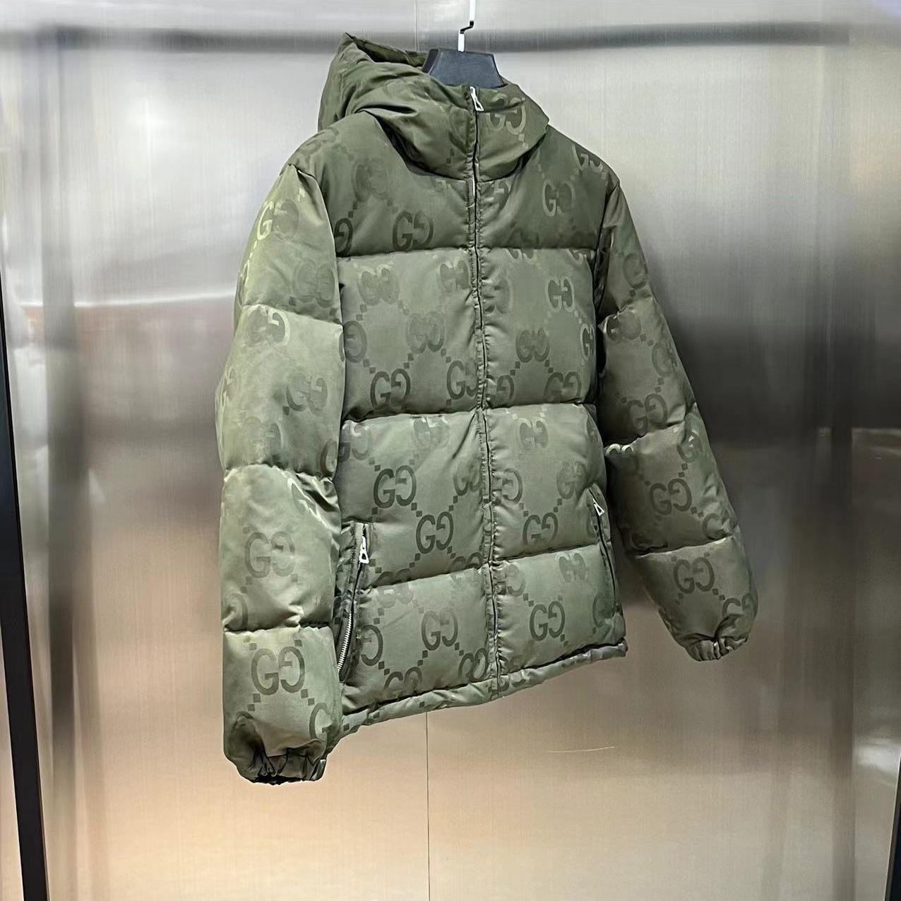Gucci Jumbo GG Canvas Down Jacket - PerfectKickZ
