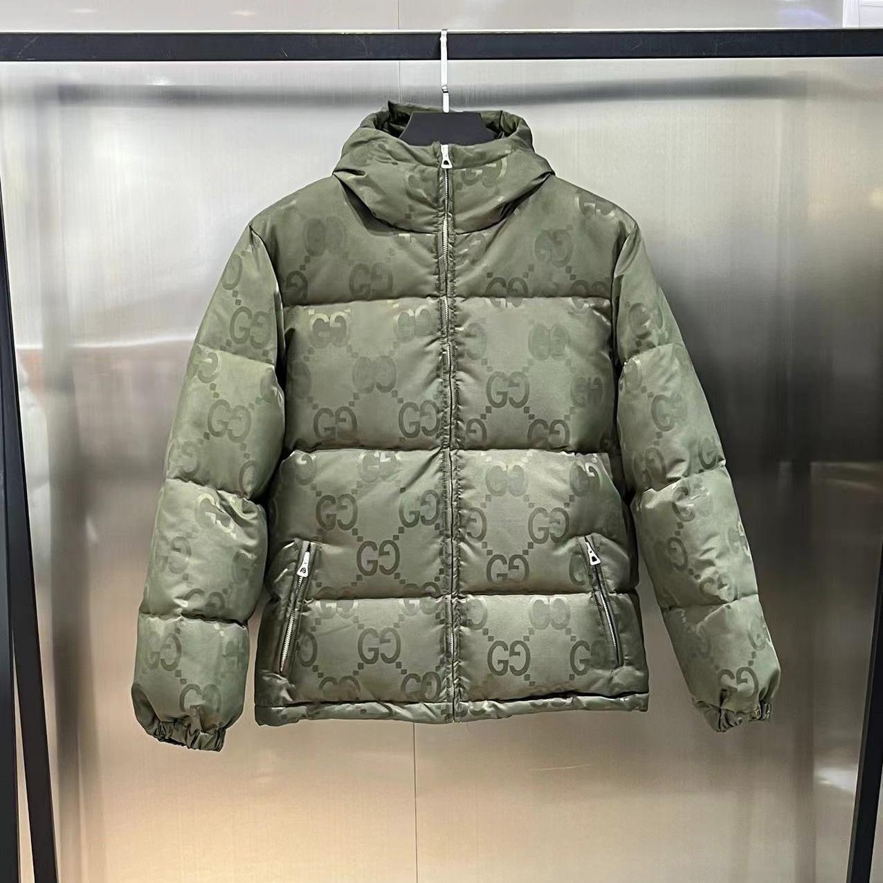 Gucci Jumbo GG Canvas Down Jacket - PerfectKickZ