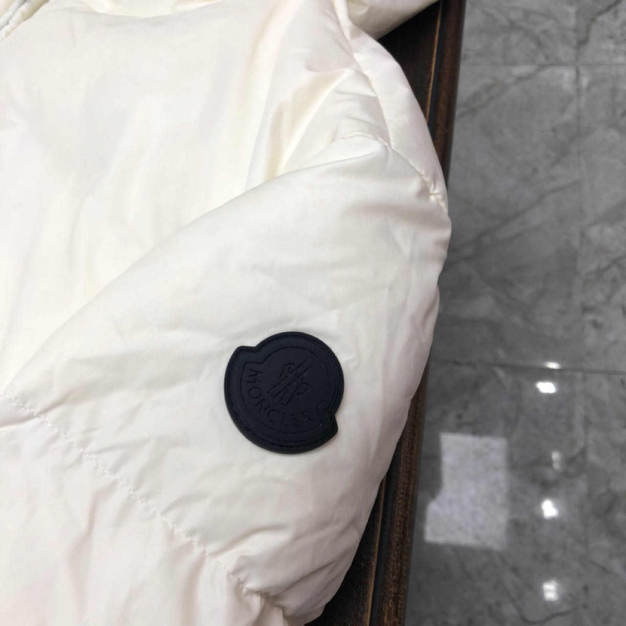 Moncler White Down Montcla Jacket - PerfectKickZ