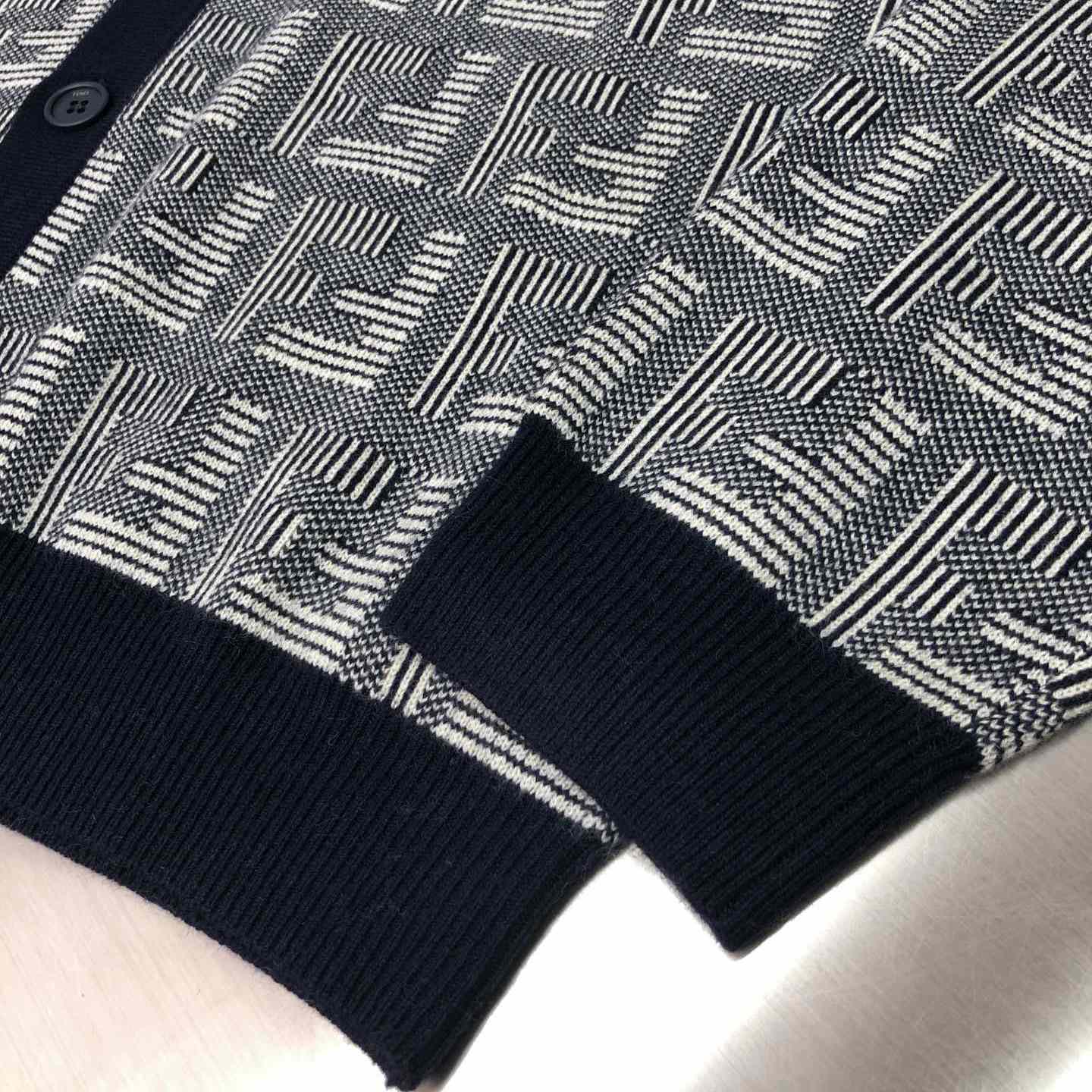 Fendi Blue Wool Cardigan - PerfectKickZ