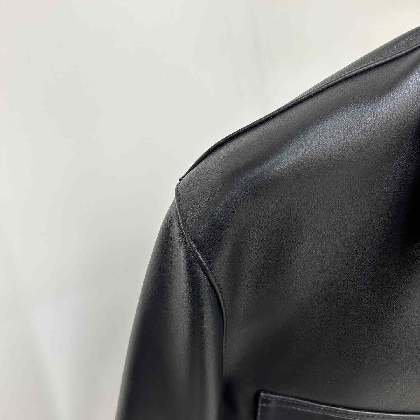 Chrome Heart Leather Patched Leather Jacket - PerfectKickZ