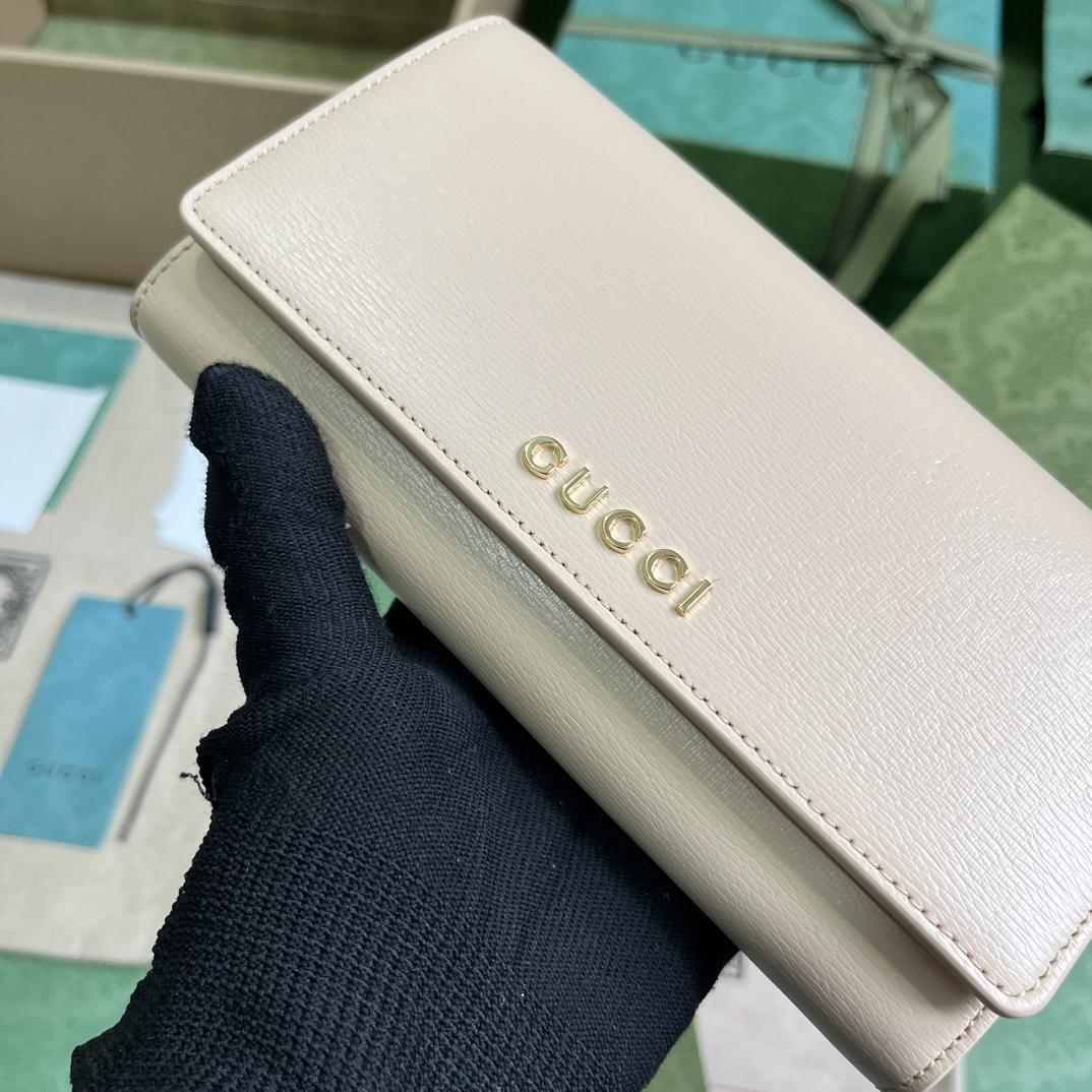 Gucci Continental Wallet With Gucci Script - PerfectKickZ