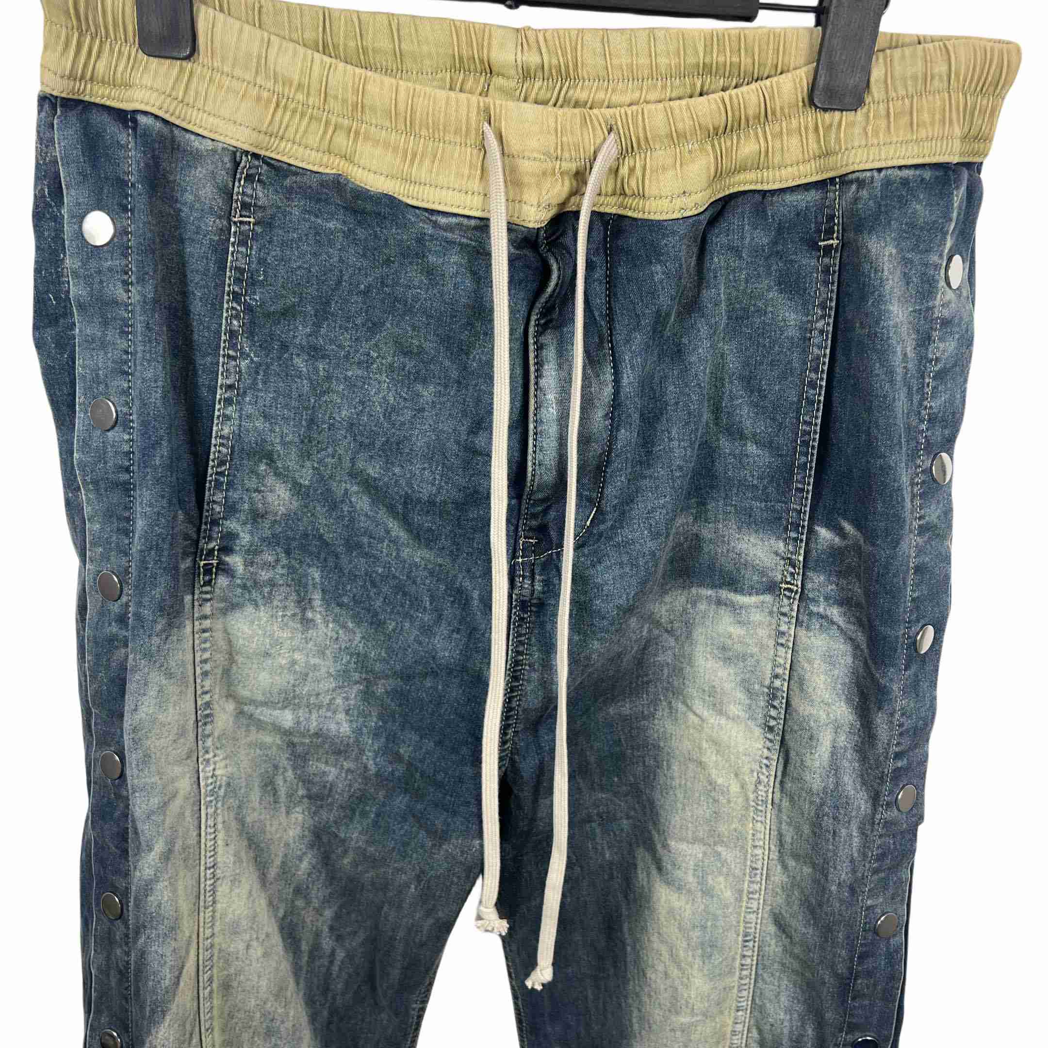 Rick Owens Hustler Denim Pusher Pants - PerfectKickZ