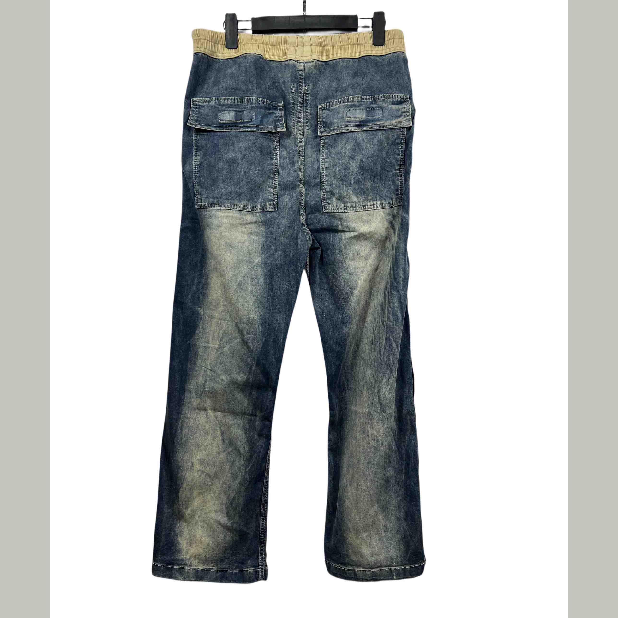Rick Owens Hustler Denim Pusher Pants - PerfectKickZ
