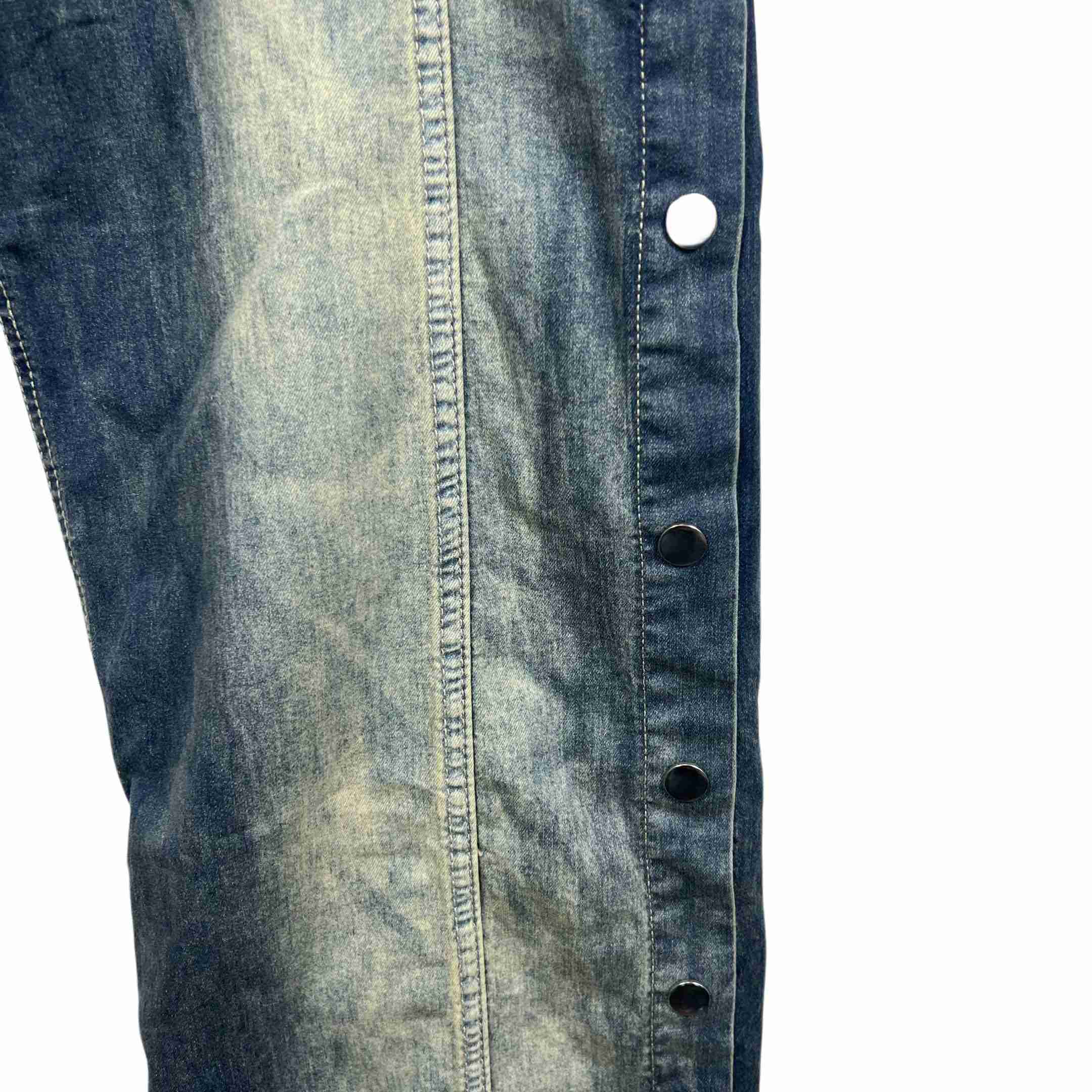 Rick Owens Hustler Denim Pusher Pants - PerfectKickZ