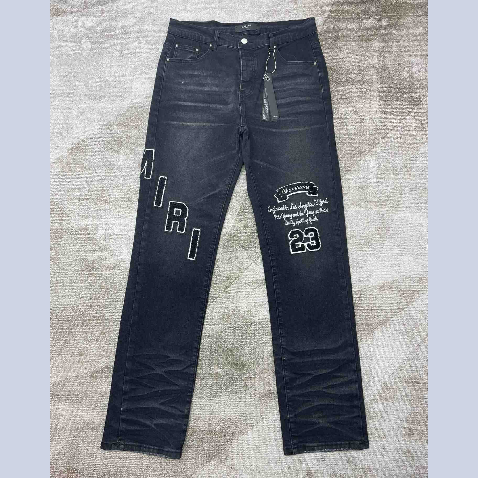 Amiri Black Appliqué Jeans   0079 - PerfectKickZ
