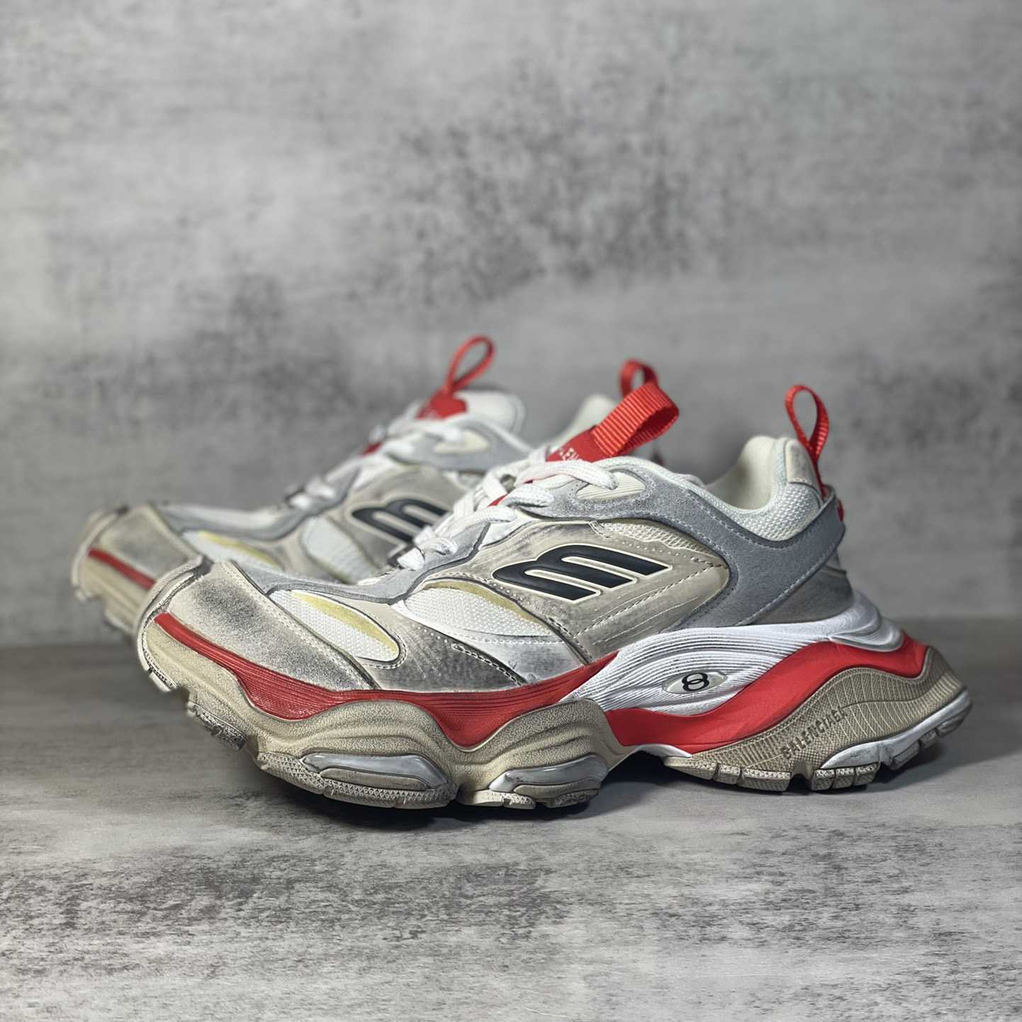 Balenciaga Cargo Sneaker In Beige, Grey And Red - PerfectKickZ
