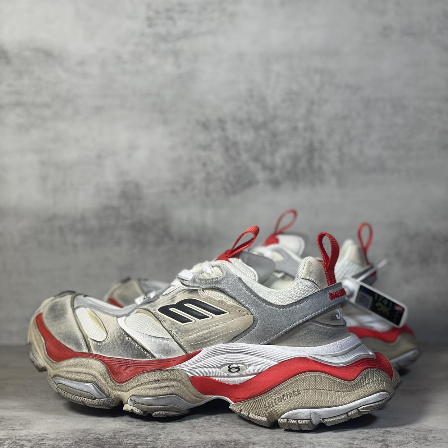 Balenciaga Cargo Sneaker In Beige, Grey And Red - PerfectKickZ