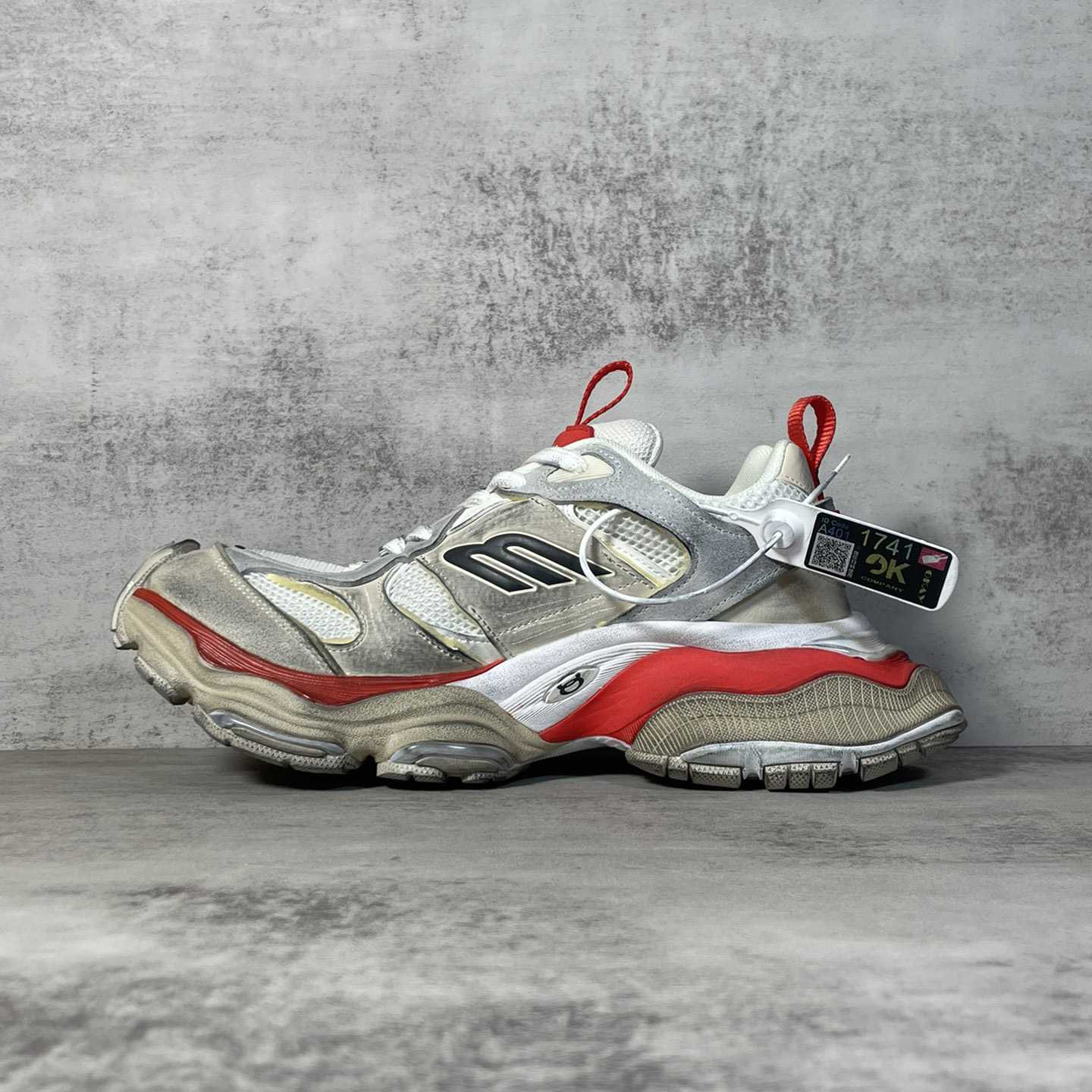 Balenciaga Cargo Sneaker In Beige, Grey And Red - PerfectKickZ