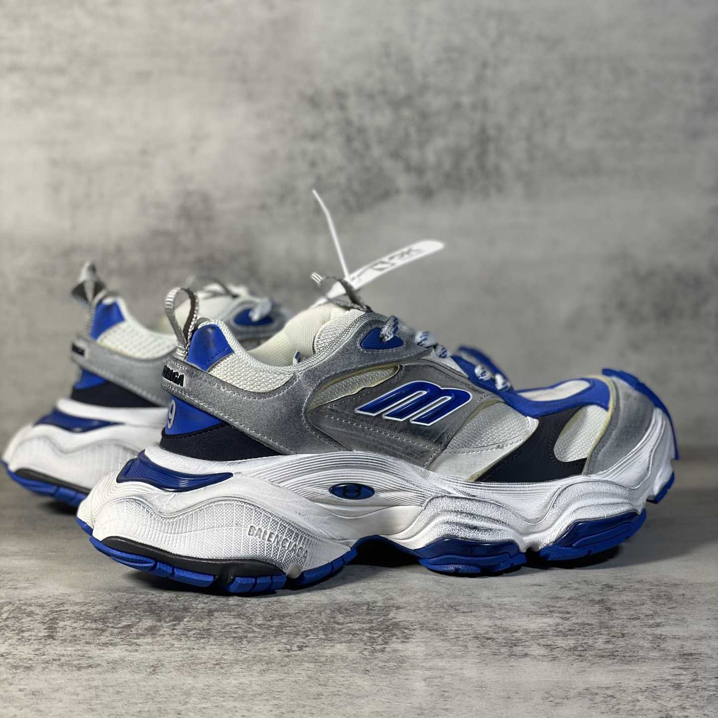 Balenciaga Cargo Sneaker In Grey,White And Blue  - PerfectKickZ