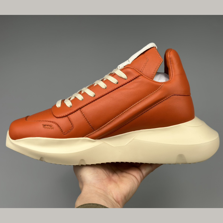 Rick Owens Geth Leather Sneakers - PerfectKickZ