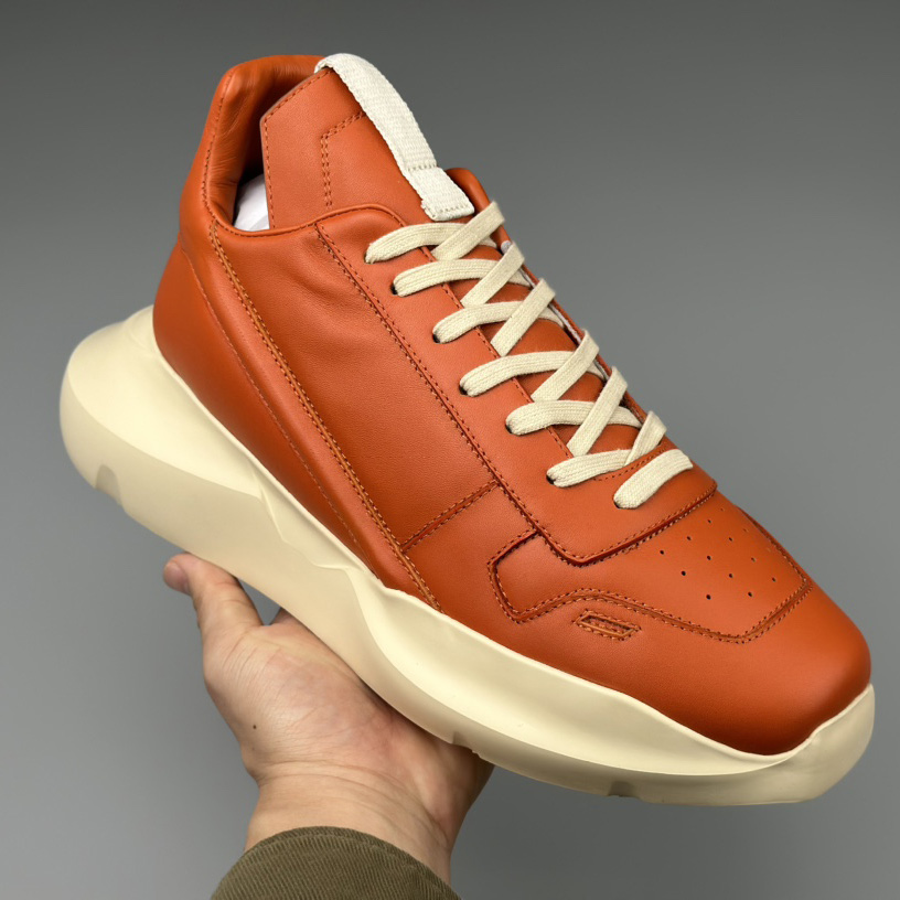 Rick Owens Geth Leather Sneakers - PerfectKickZ