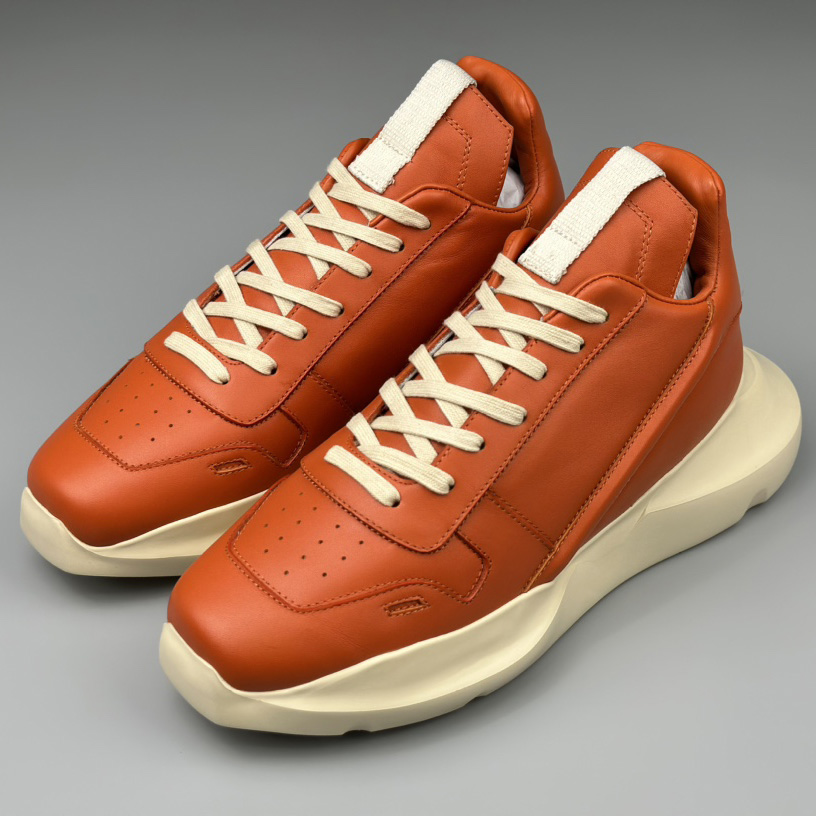 Rick Owens Geth Leather Sneakers - PerfectKickZ