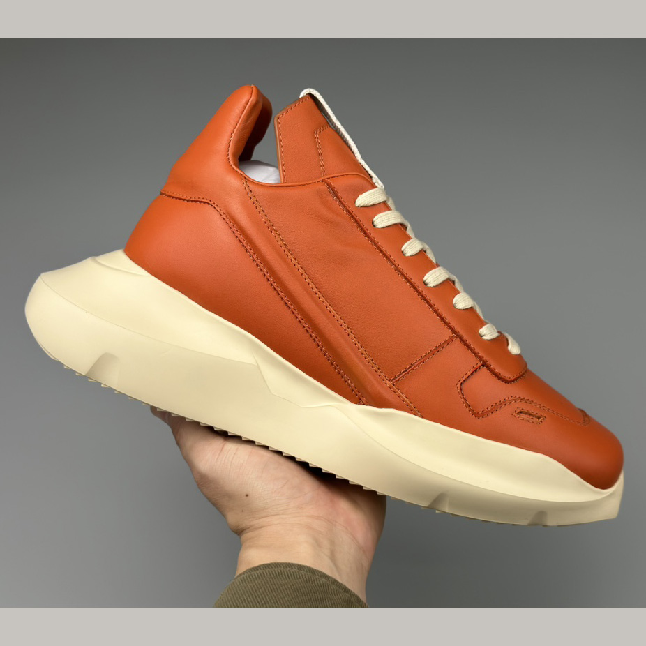 Rick Owens Geth Leather Sneakers - PerfectKickZ