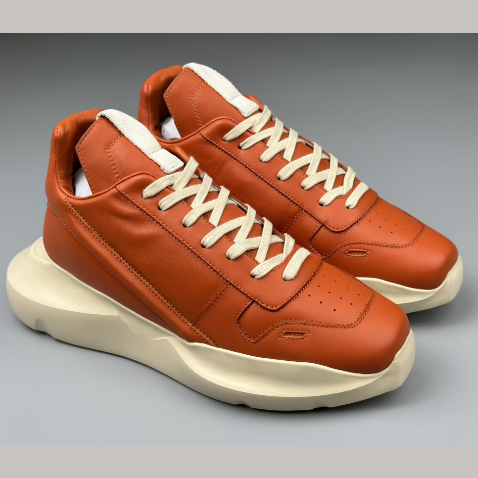 Rick Owens Geth Leather Sneakers - PerfectKickZ