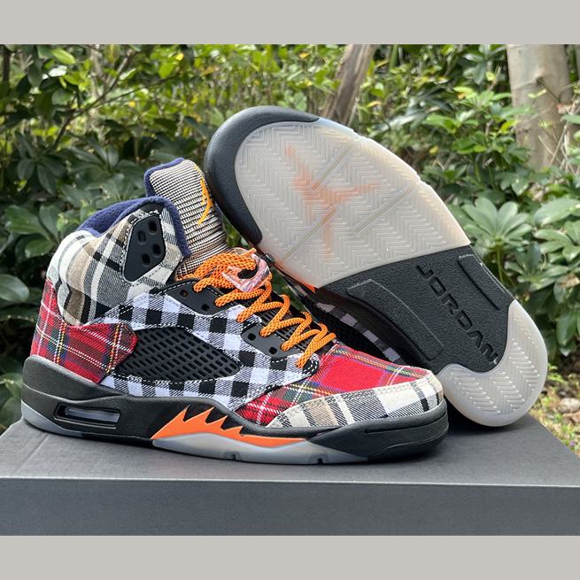 Air Jordan 5 "Plaid" Sneakers    FD4814-008 - PerfectKickZ