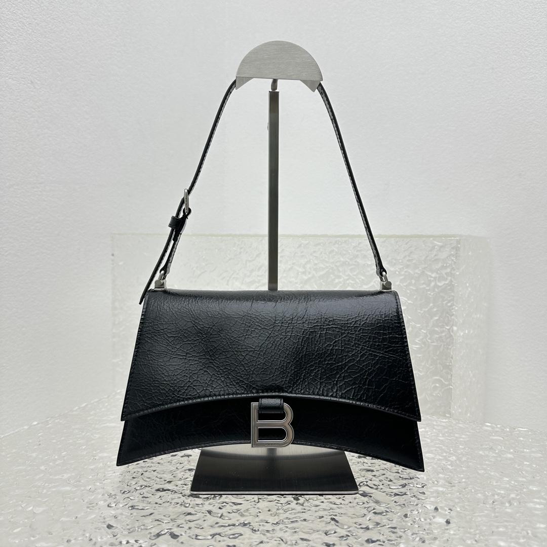 Balenciaga Women's Crush Small Sling Bag In Black - PerfectKickZ