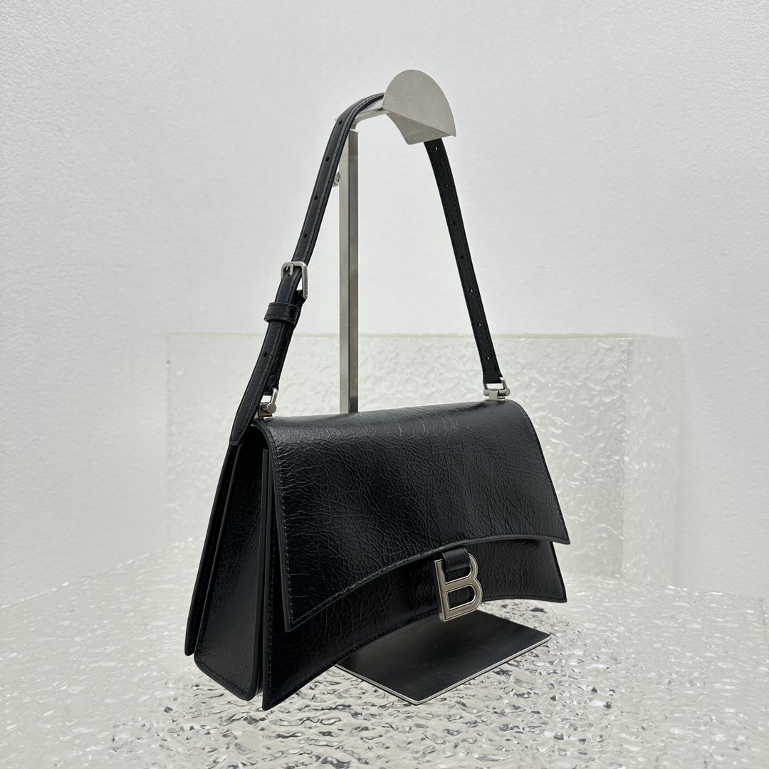 Balenciaga Women's Crush Small Sling Bag In Black - PerfectKickZ