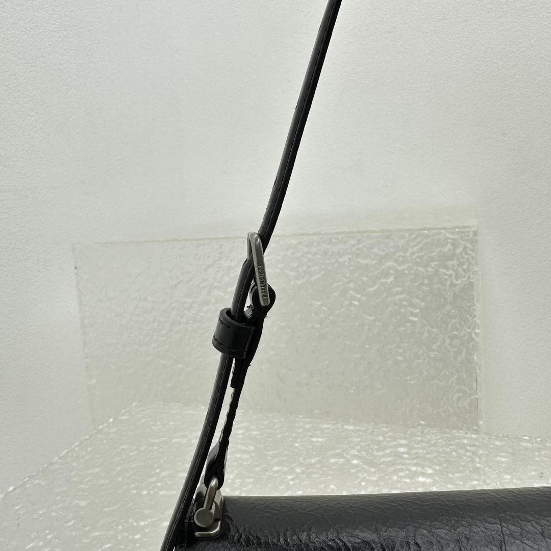 Balenciaga Women's Crush Small Sling Bag In Black - PerfectKickZ