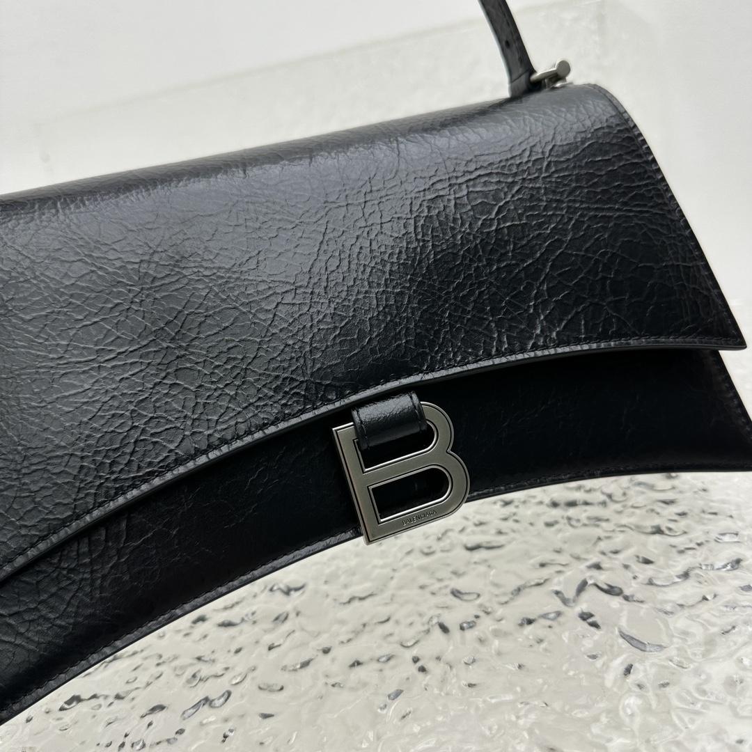 Balenciaga Women's Crush Small Sling Bag In Black - PerfectKickZ