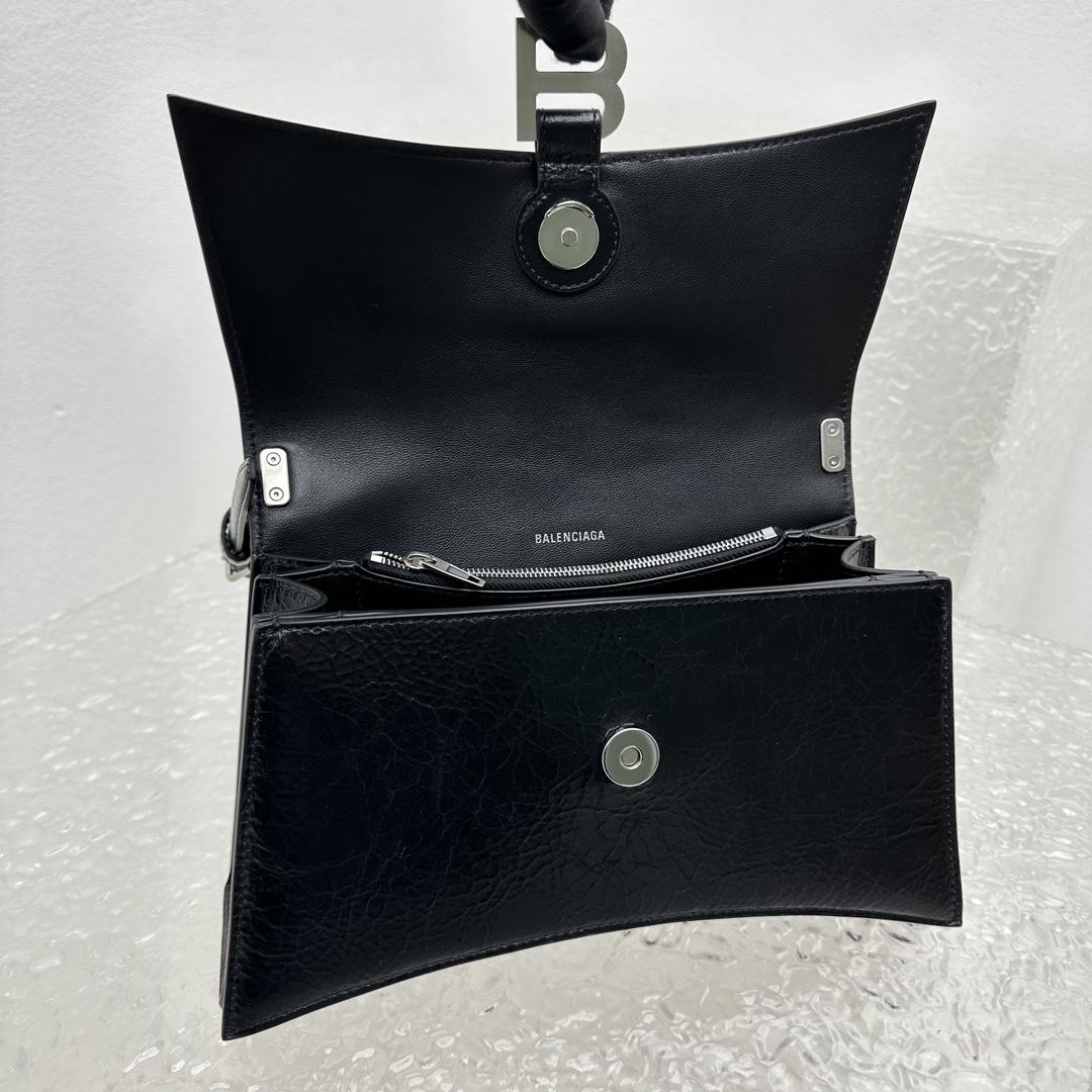 Balenciaga Women's Crush Small Sling Bag In Black - PerfectKickZ