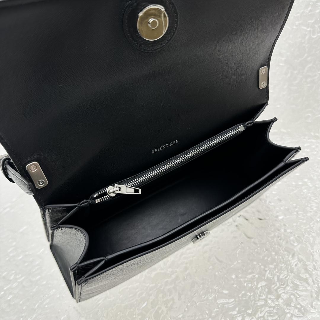 Balenciaga Women's Crush Small Sling Bag In Black - PerfectKickZ