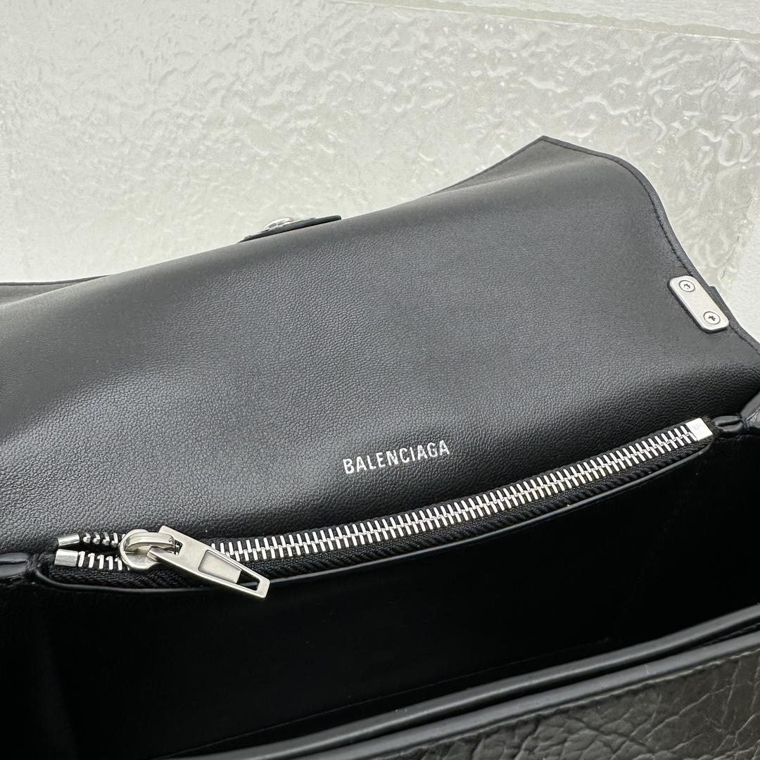 Balenciaga Women's Crush Small Sling Bag In Black - PerfectKickZ