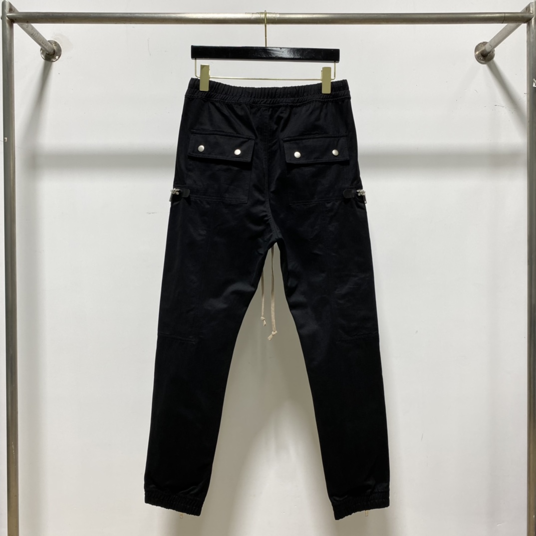 Rick Owens Black Bauhaus Cargo Pants - PerfectKickZ