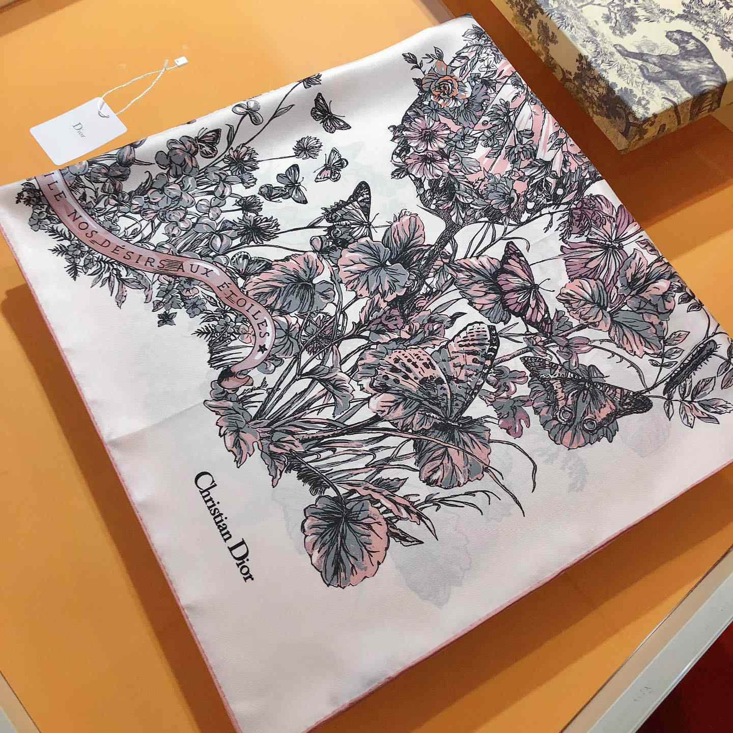 Dior Butterfly Around The World 90 Square Scarf - PerfectKickZ