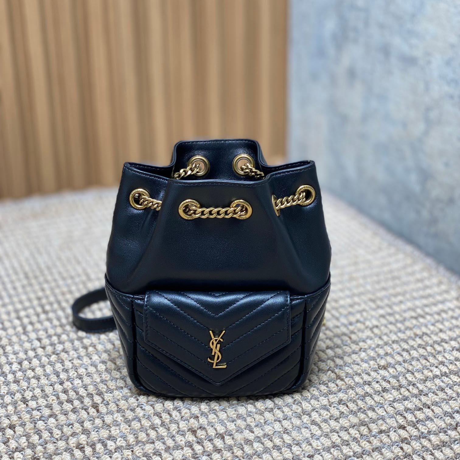 Saint Laurent Joe Mini Bucket Bag In Quilted Lambskin  - PerfectKickZ
