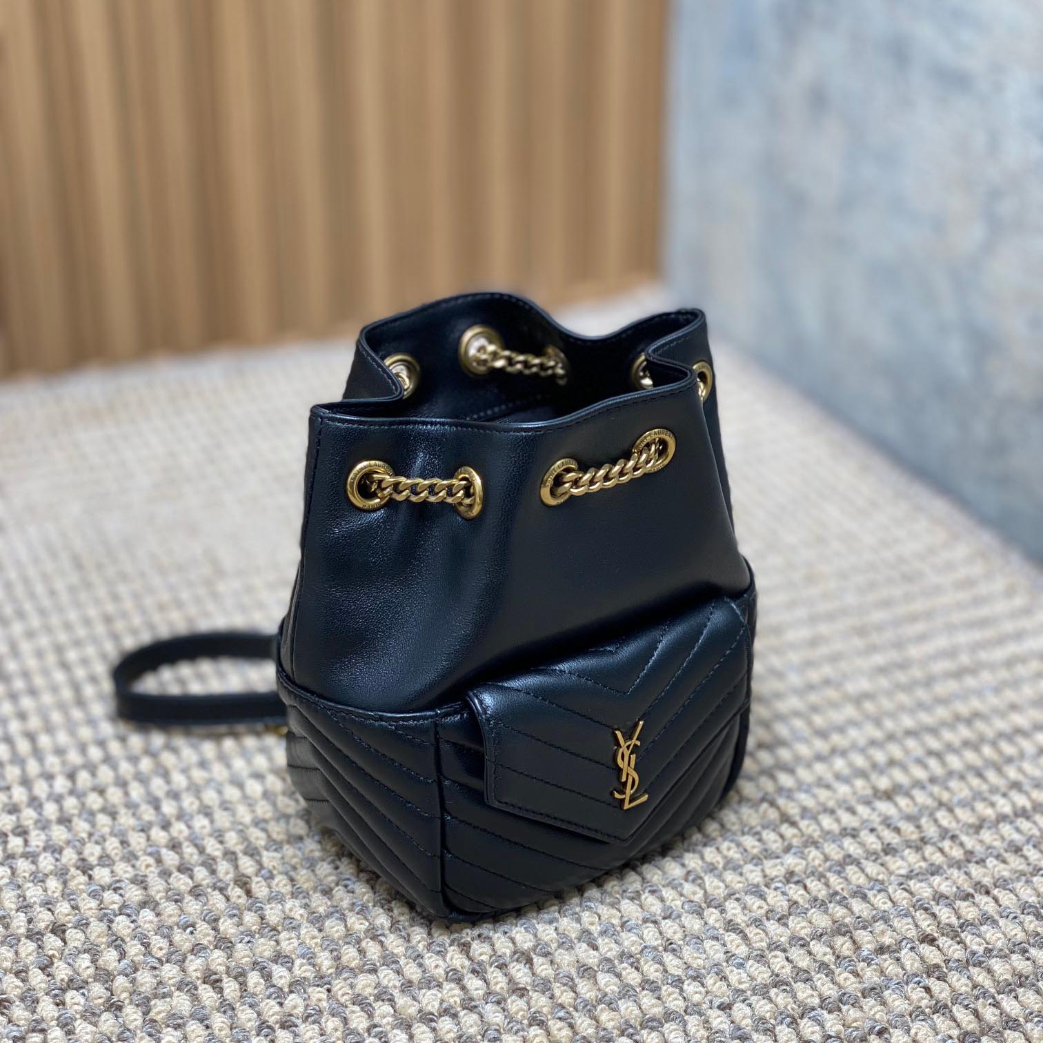 Saint Laurent Joe Mini Bucket Bag In Quilted Lambskin  - PerfectKickZ