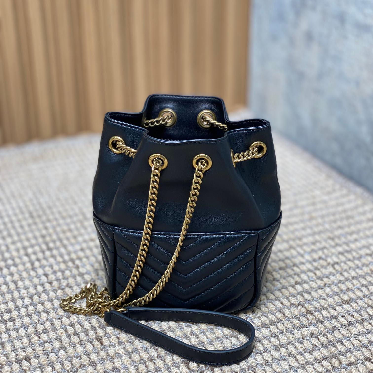 Saint Laurent Joe Mini Bucket Bag In Quilted Lambskin  - PerfectKickZ