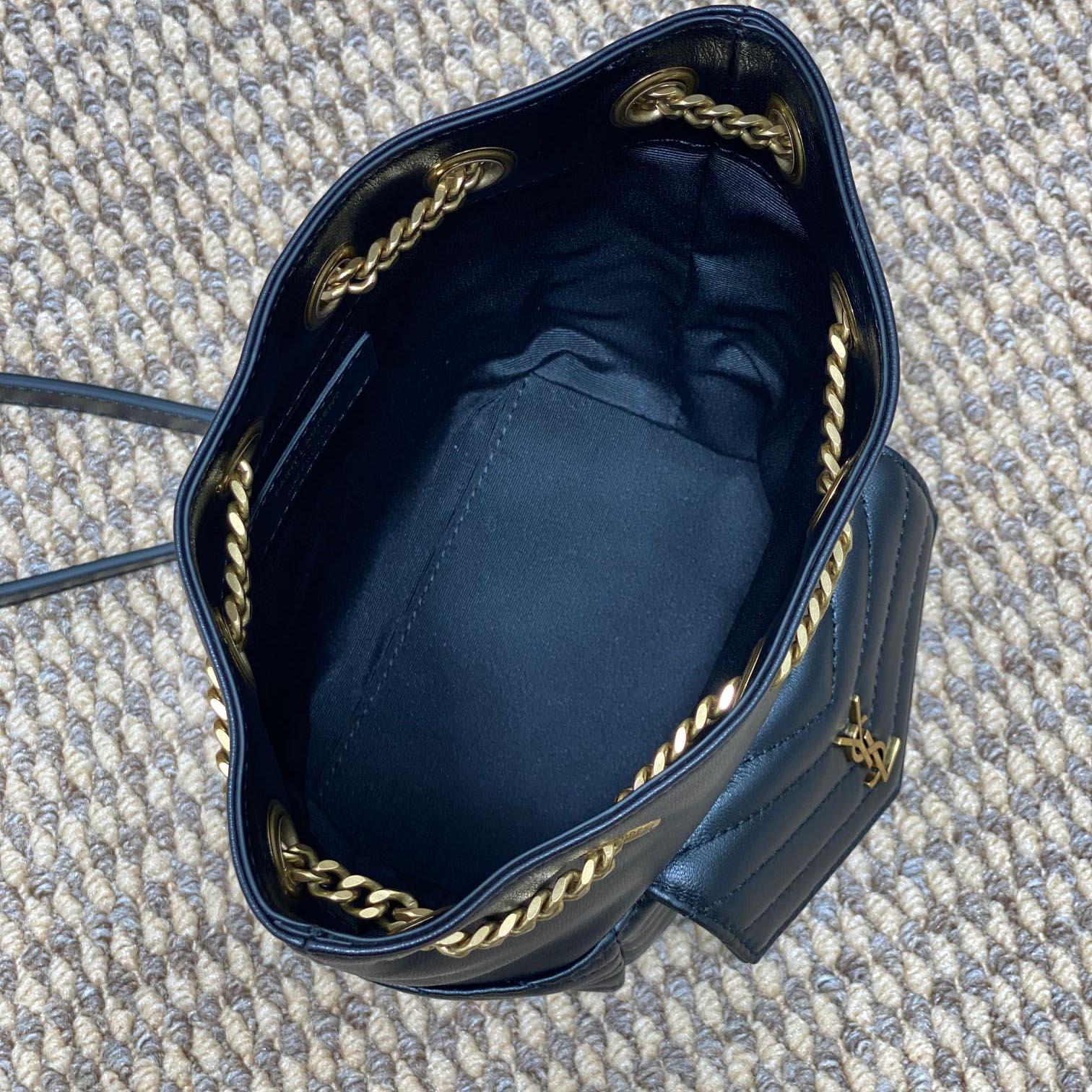 Saint Laurent Joe Mini Bucket Bag In Quilted Lambskin  - PerfectKickZ