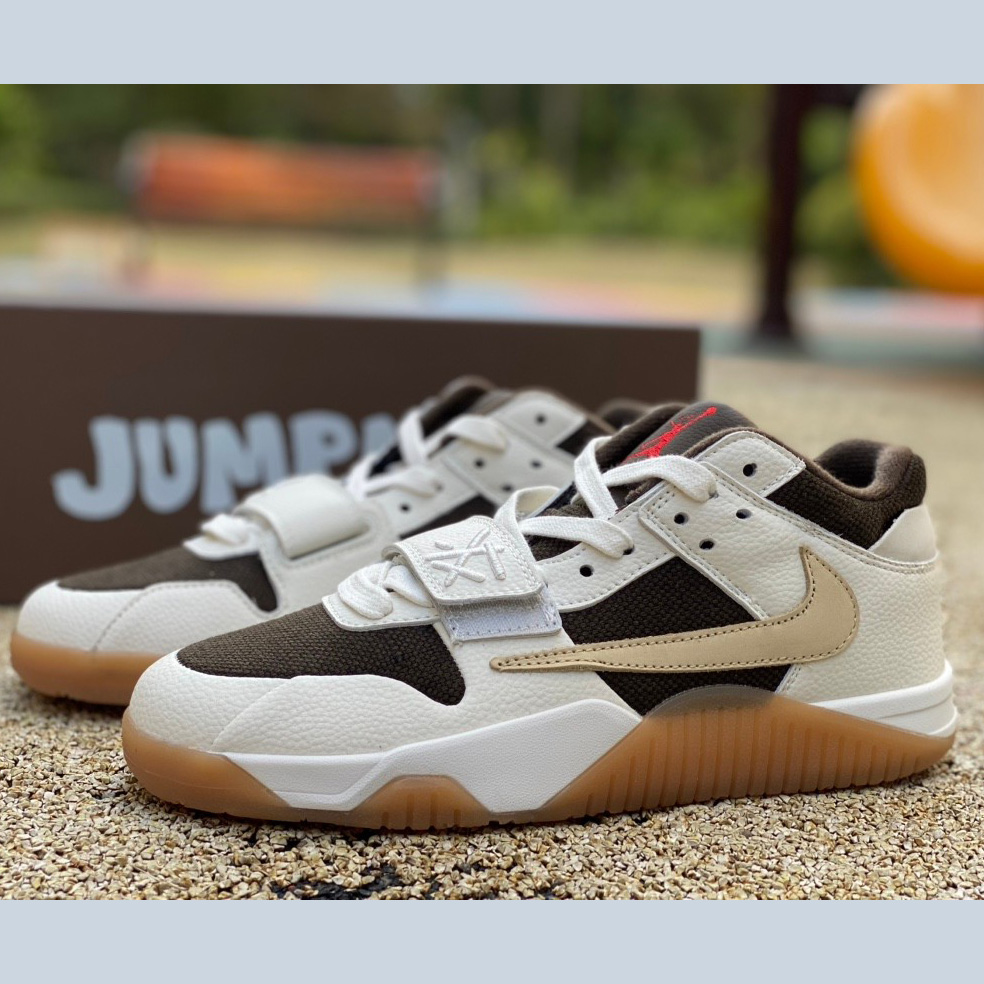 Travis Scott x Jordan Executive The Check Sneaker    fz8117-100 - PerfectKickZ