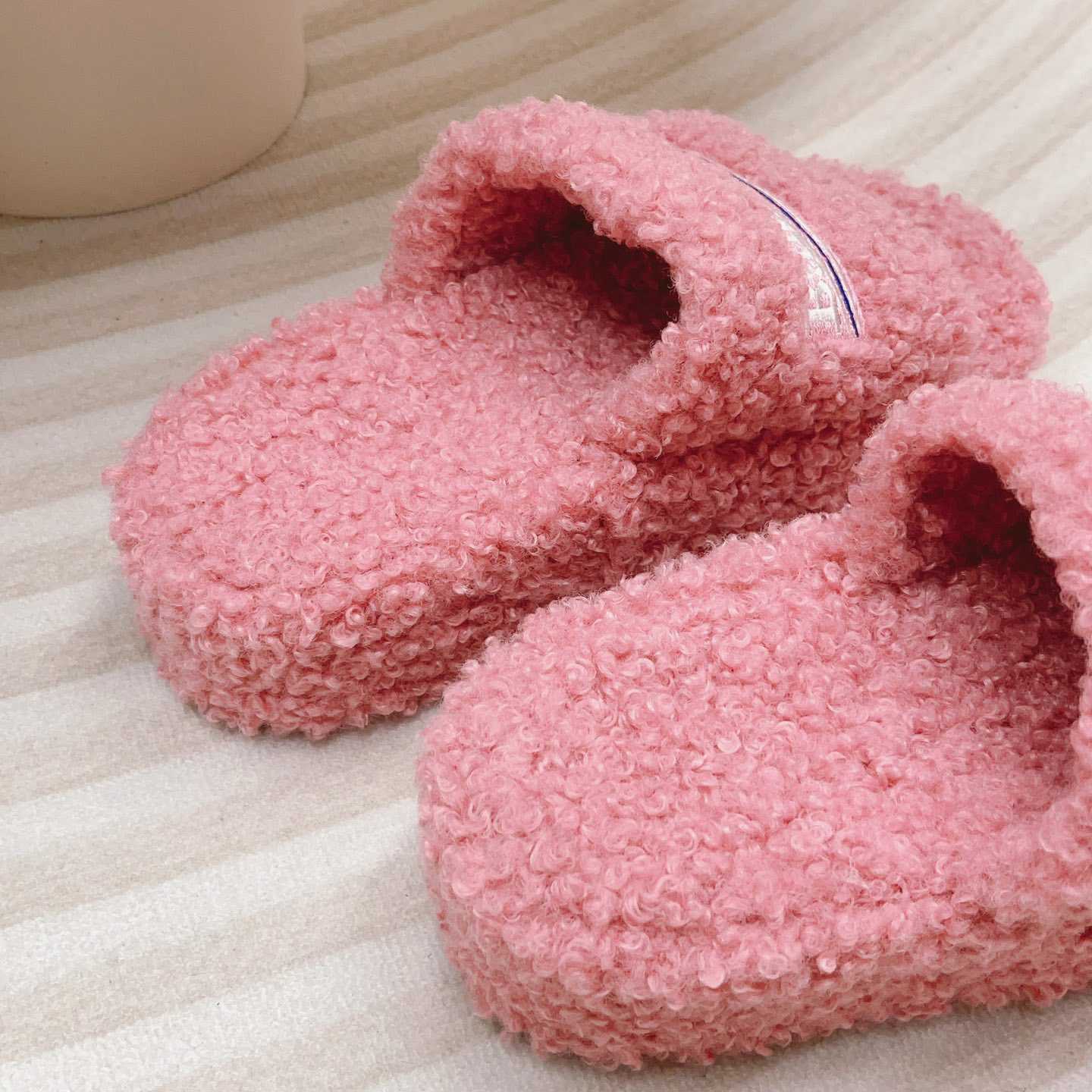 Balenciaga Furry Platform Sandal In Pink - PerfectKickZ