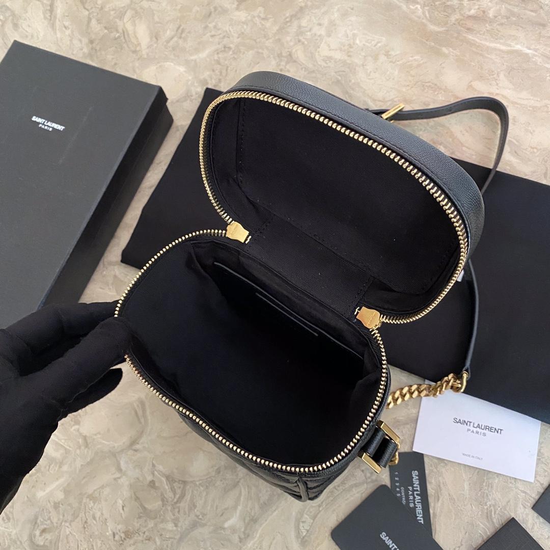 Saint Laurent Vanity Case Matelassé Leather Shoulder Bag (14.5x16.5x9cm) - PerfectKickZ