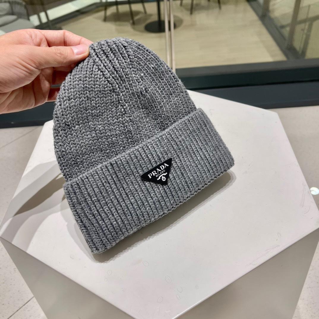 Prada Wool And Cashmere Beanie - PerfectKickZ