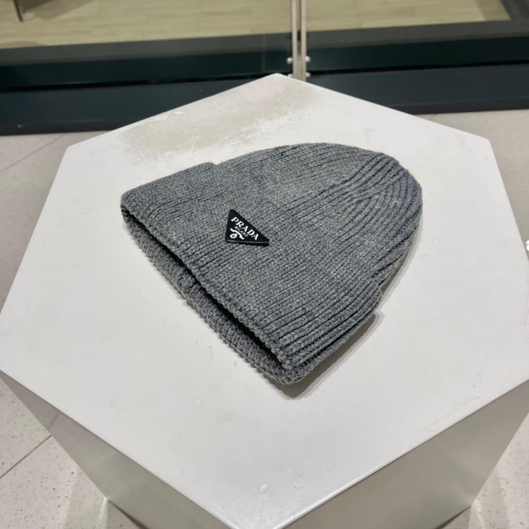 Prada Wool And Cashmere Beanie - PerfectKickZ