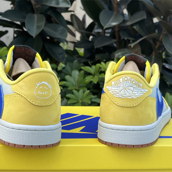 Travis Scott x Air Jordan 1 Low Canary Sneaker      DZ4137-700 - PerfectKickZ