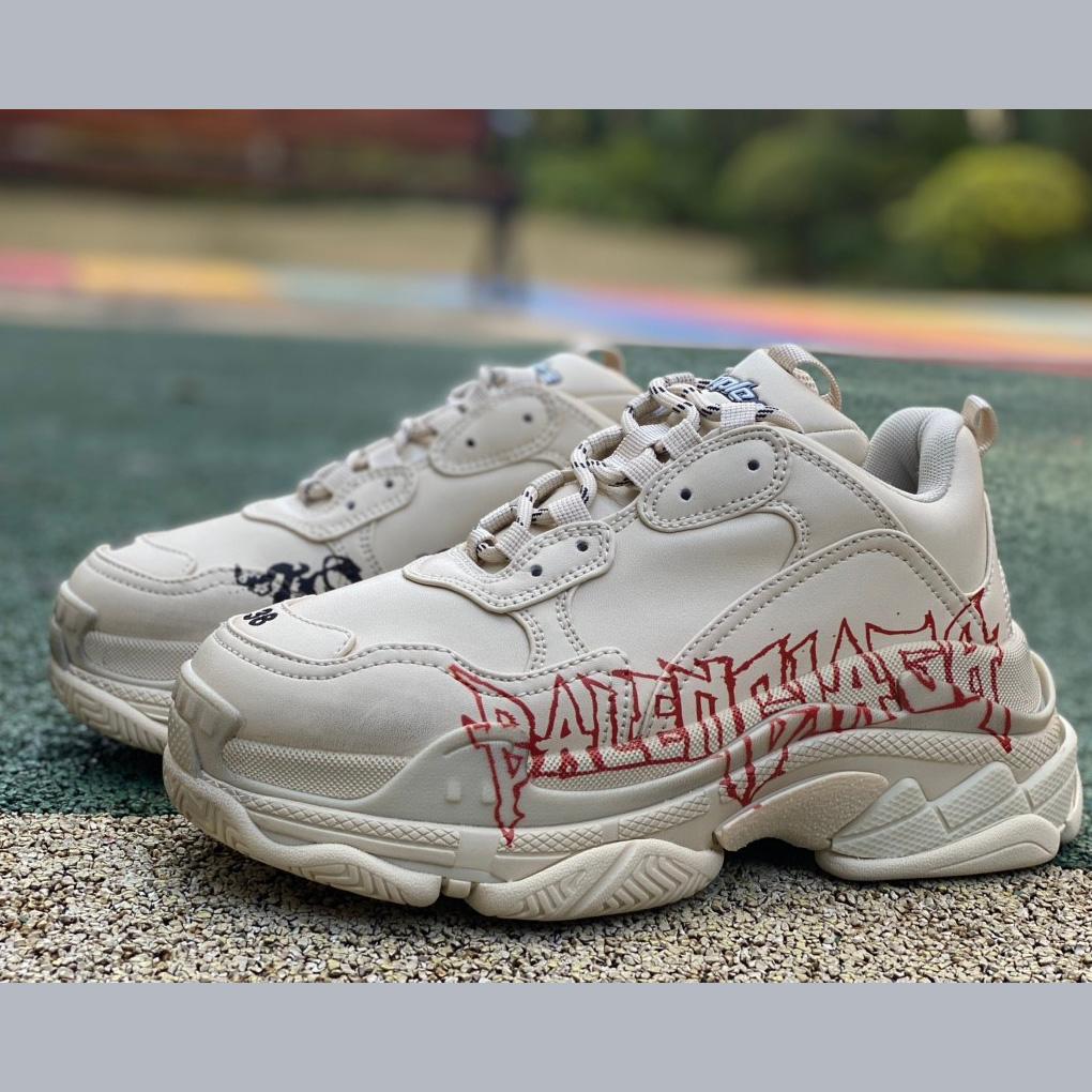 Balenciaga Triple S Sneaker In White/red/black - PerfectKickZ