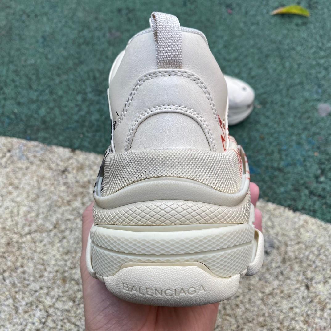 Balenciaga Triple S Sneaker In White/red/black - PerfectKickZ