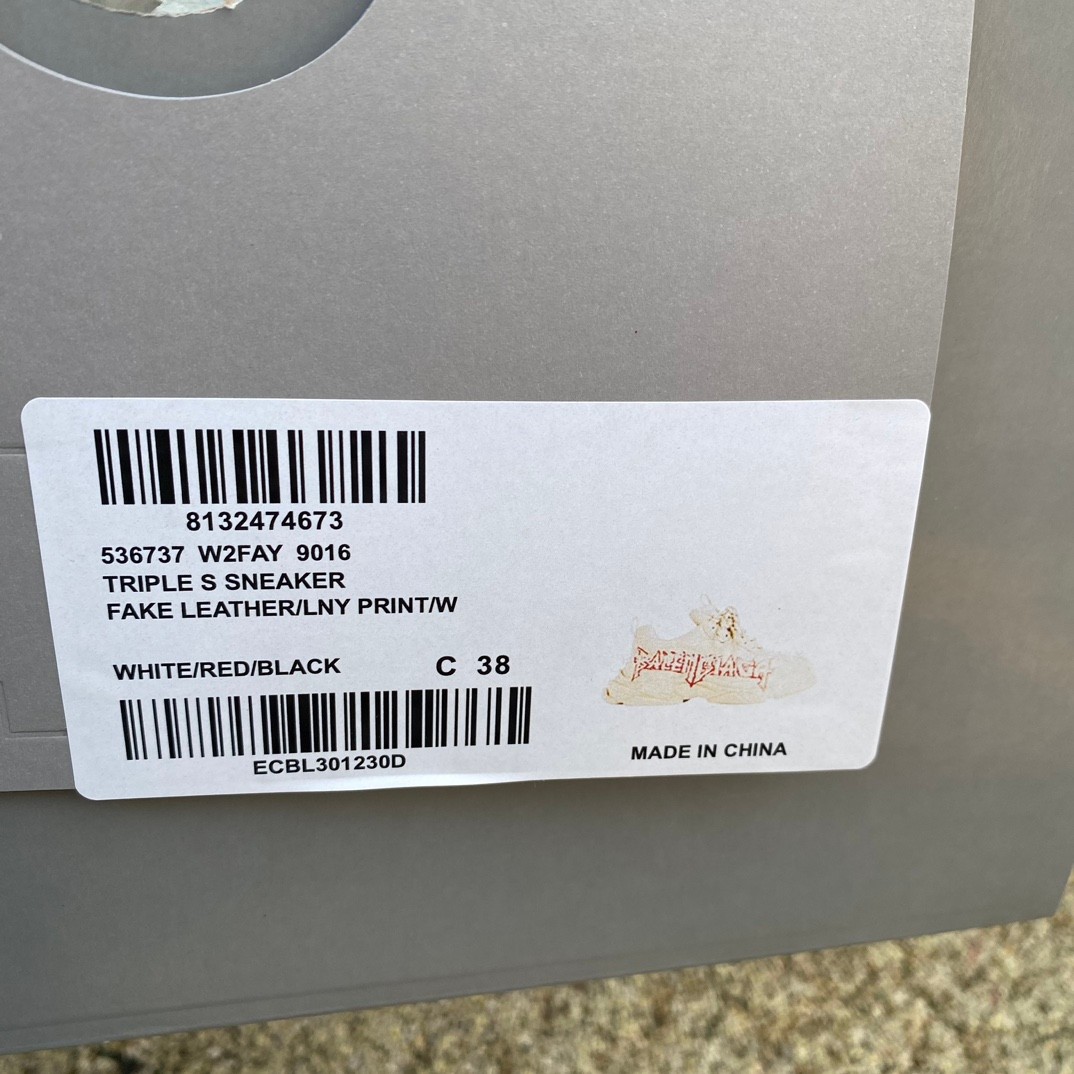 Balenciaga Triple S Sneaker In White/red/black - PerfectKickZ