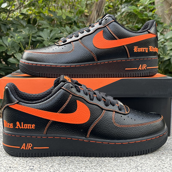 VLONE xNike Air Force 1Low orang Sneaker      AA5360-001  - PerfectKickZ