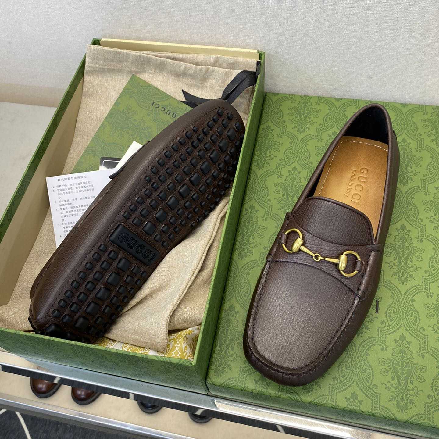 Gucci Leather Driver With Horsebit - PerfectKickZ