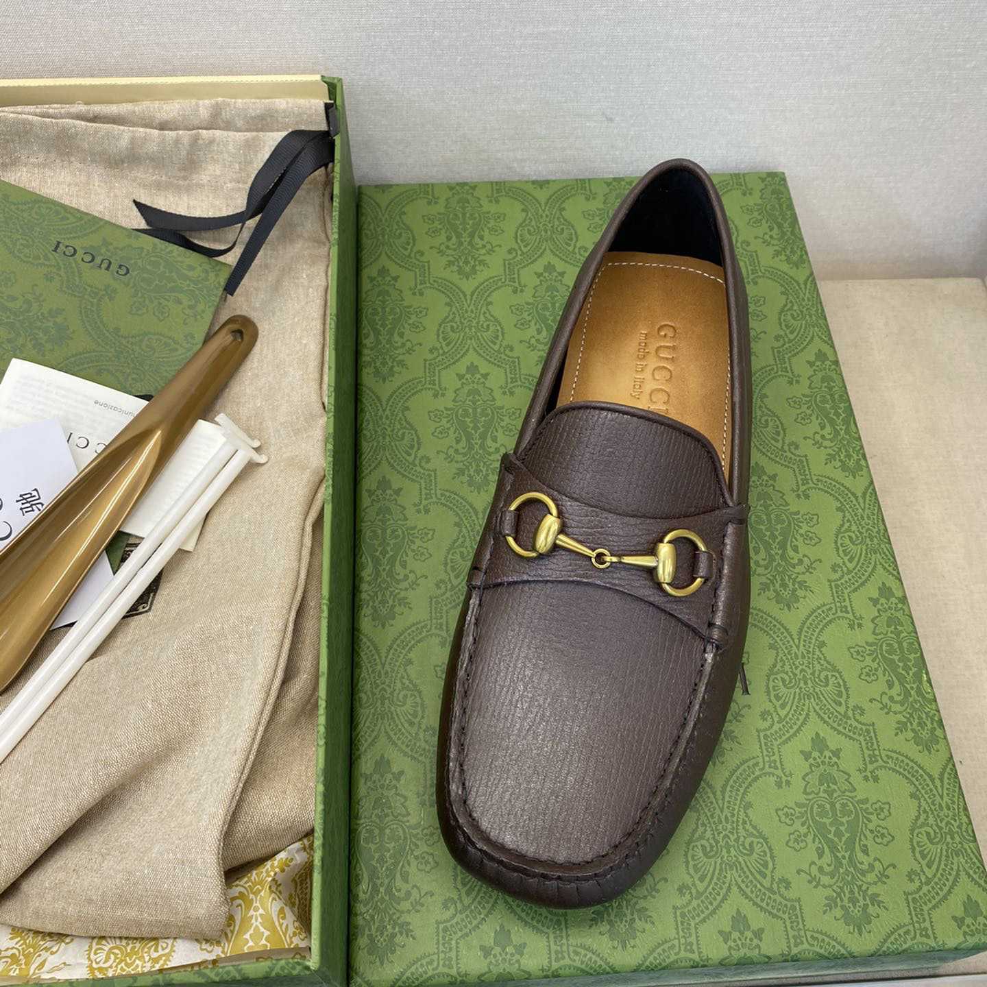 Gucci Leather Driver With Horsebit - PerfectKickZ